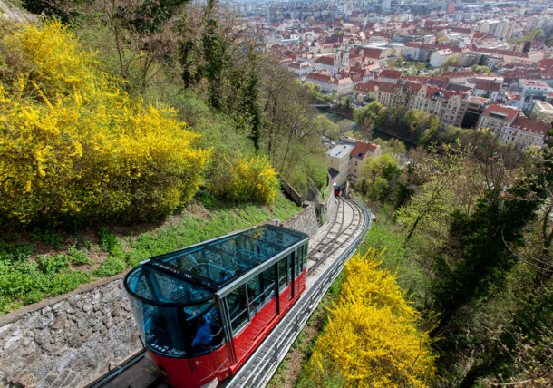     Schlossberg funicular railway, Graz / Styria